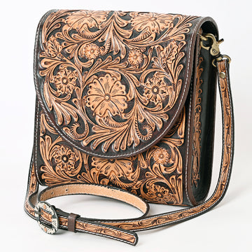 American Darling CrossBody Hand Tooled Full Grain Genuine Leather Western Women Bag Handbag Purse | for Cute